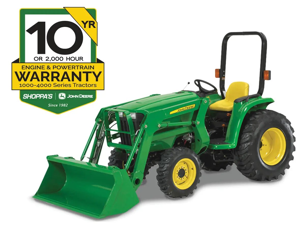 3038E COMPACT UTILITY TRACTOR – 300E LOADER – $385 MONTHLY