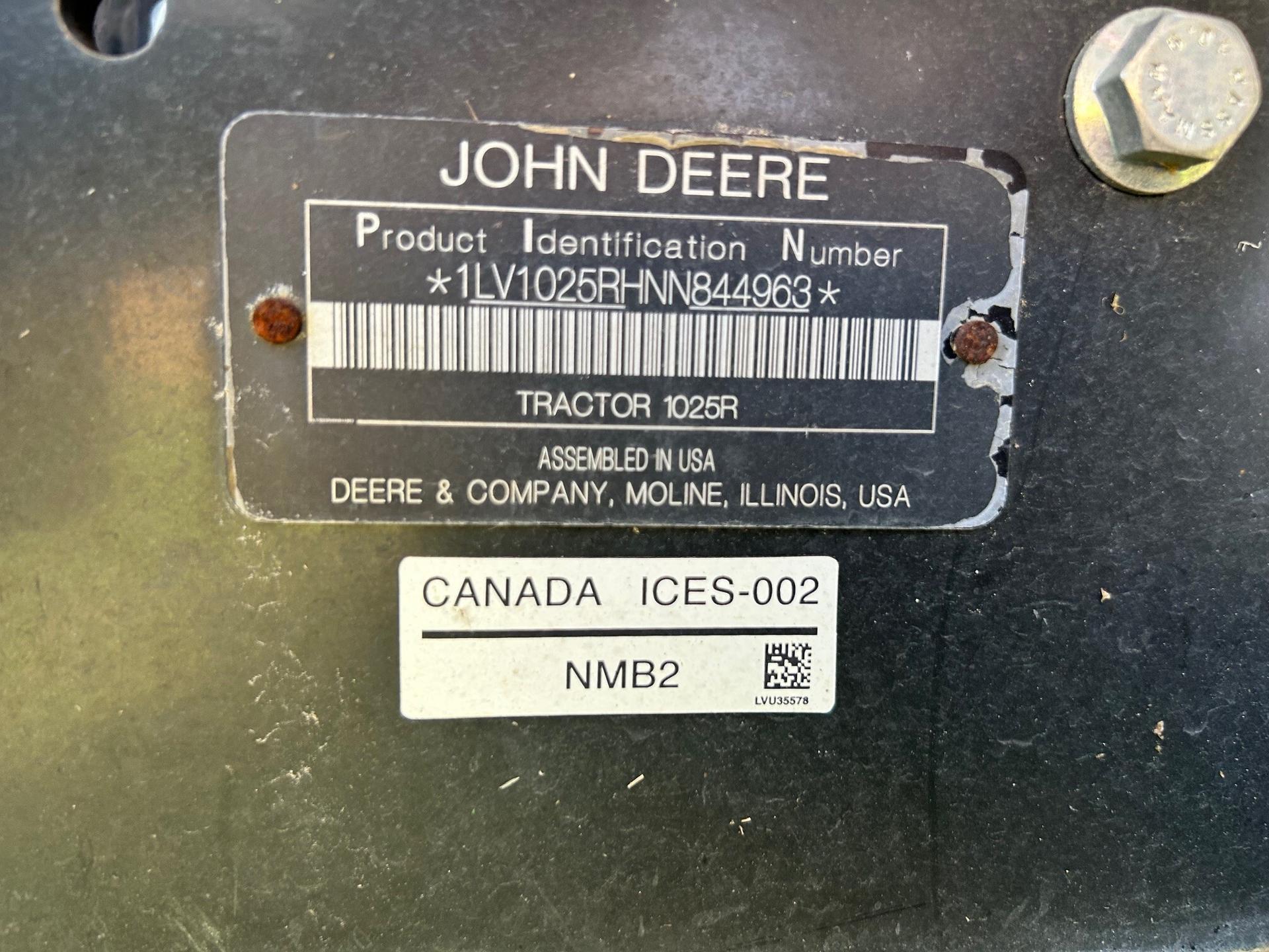2022 John Deere 1025R Image