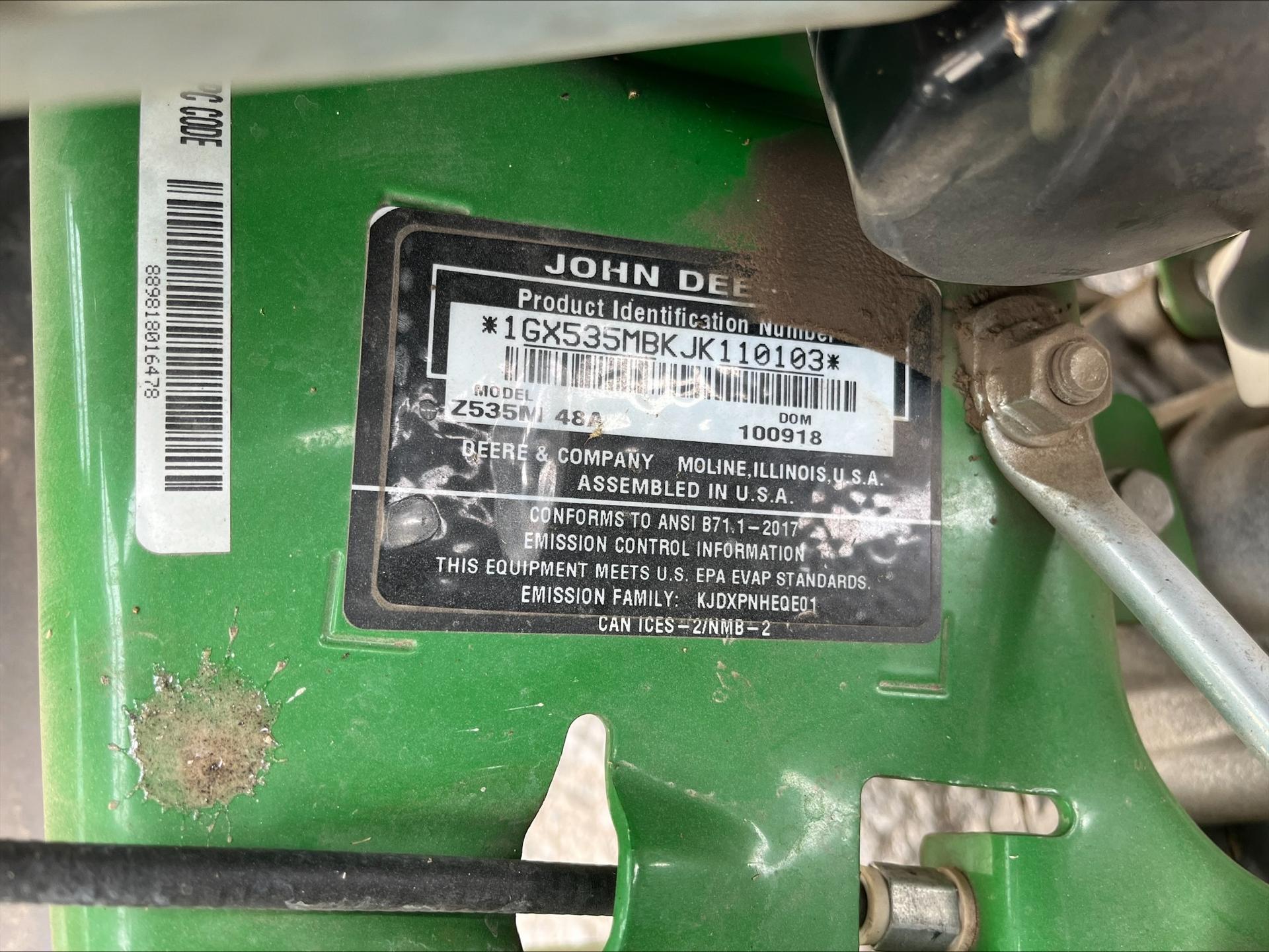 2019 John Deere Z535M Image