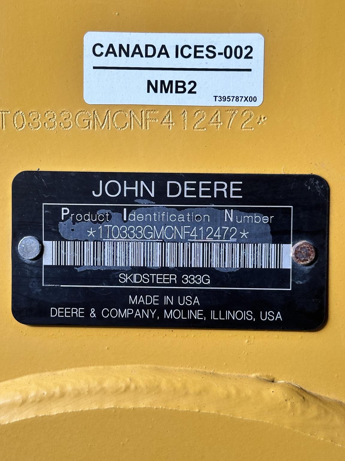 2022 John Deere 333G Image