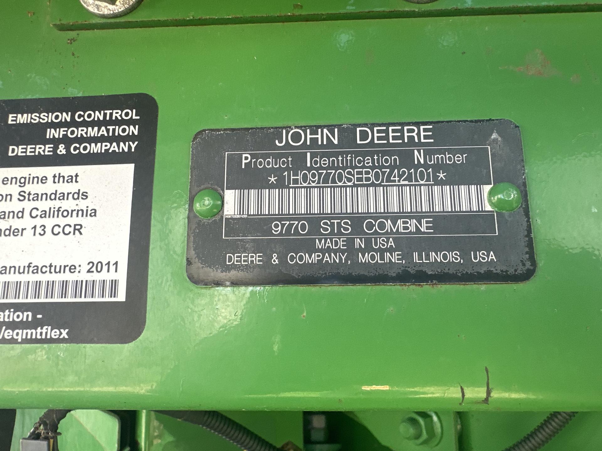 2011 John Deere 9770 STS Image