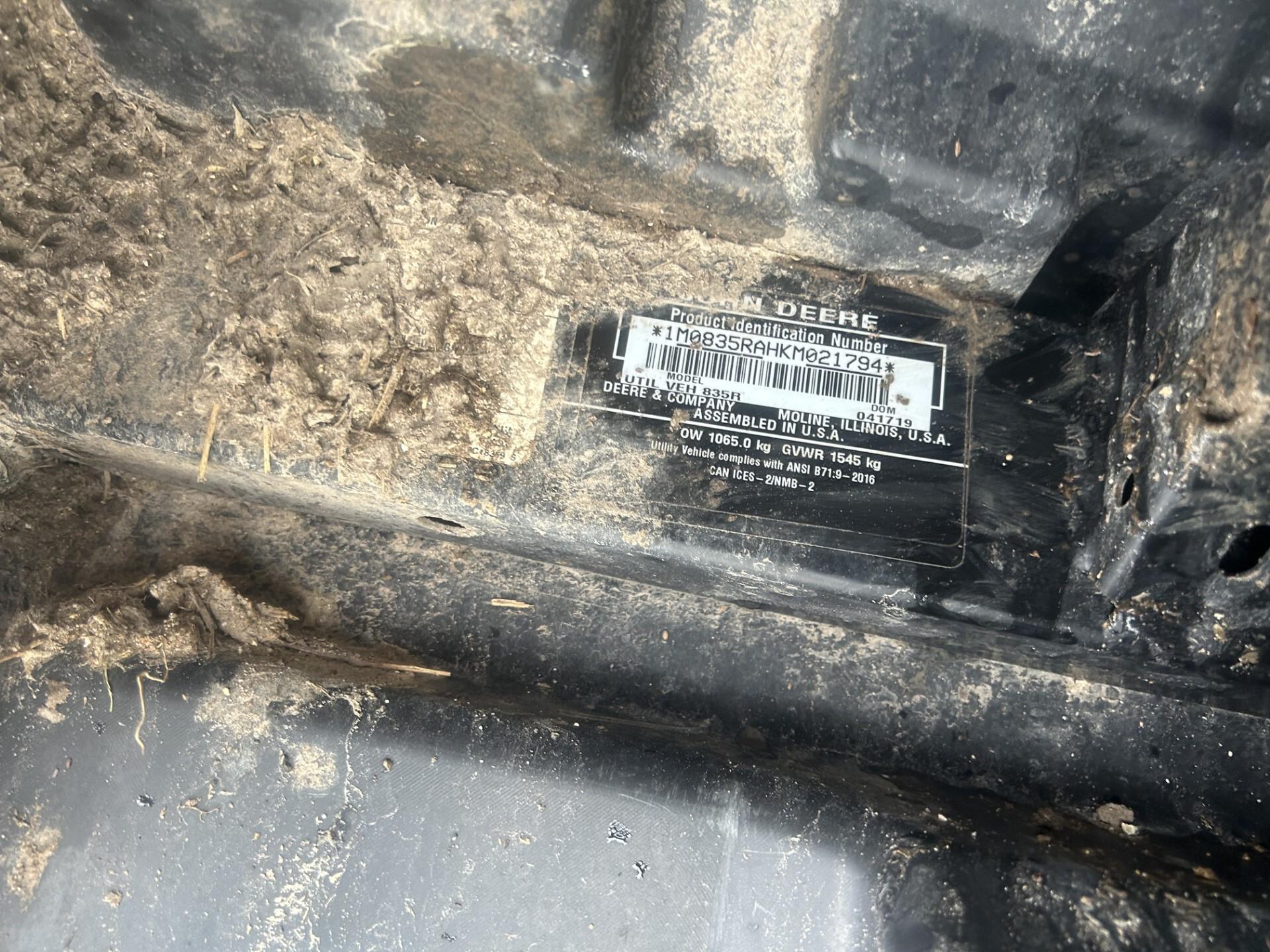2019 John Deere XUV 835R Image