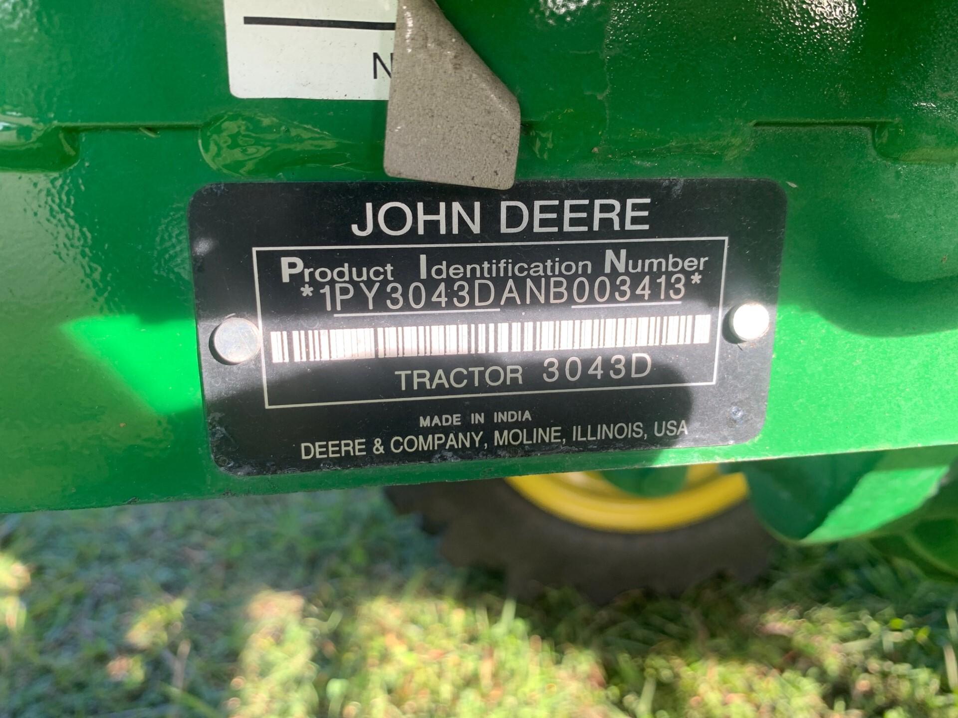 2022 John Deere 3043D