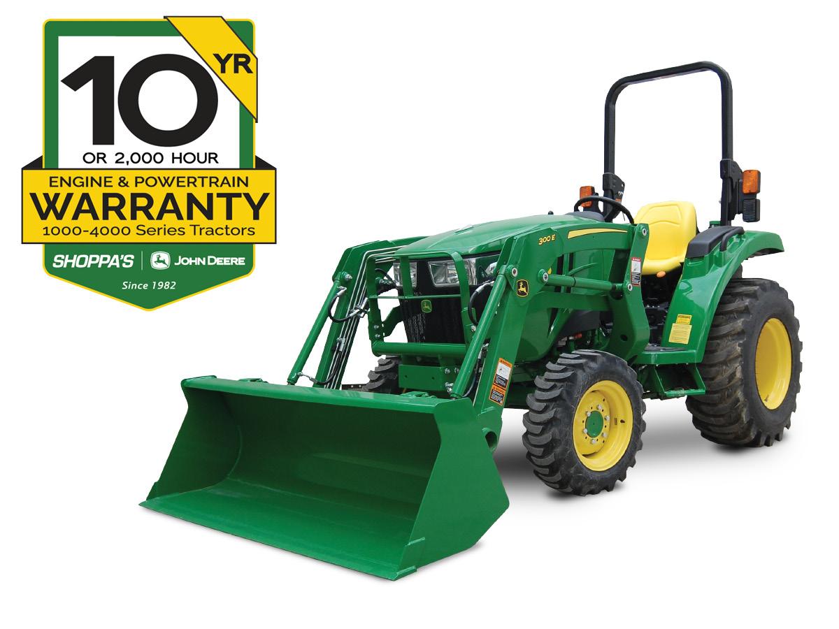 3043D COMPACT UTILITY TRACTOR WITH 300E LOADER – $390 MONTHLY